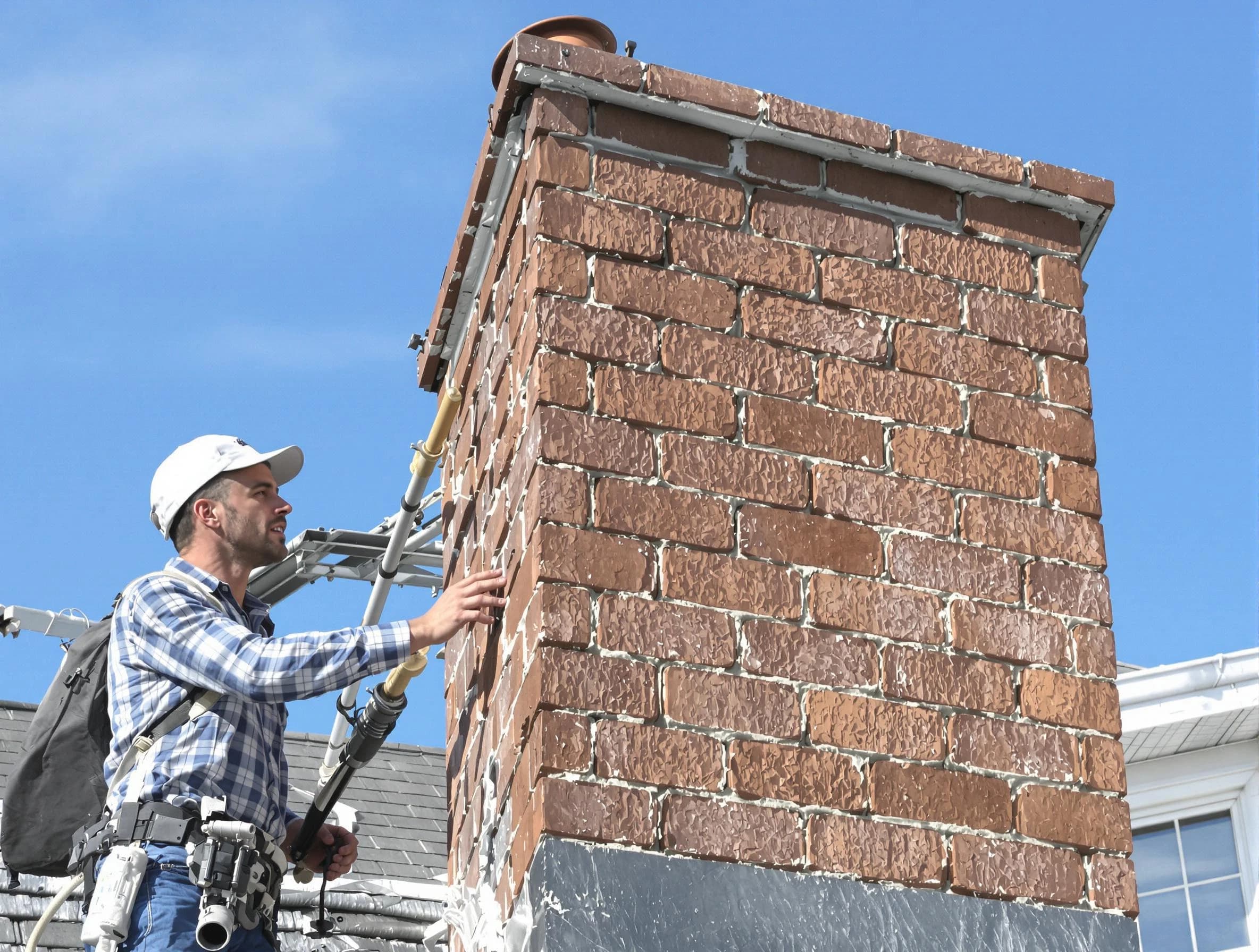 Brickwork for a chimney rebuild by Fairburn Chimney Sweep in Fairburn, GA