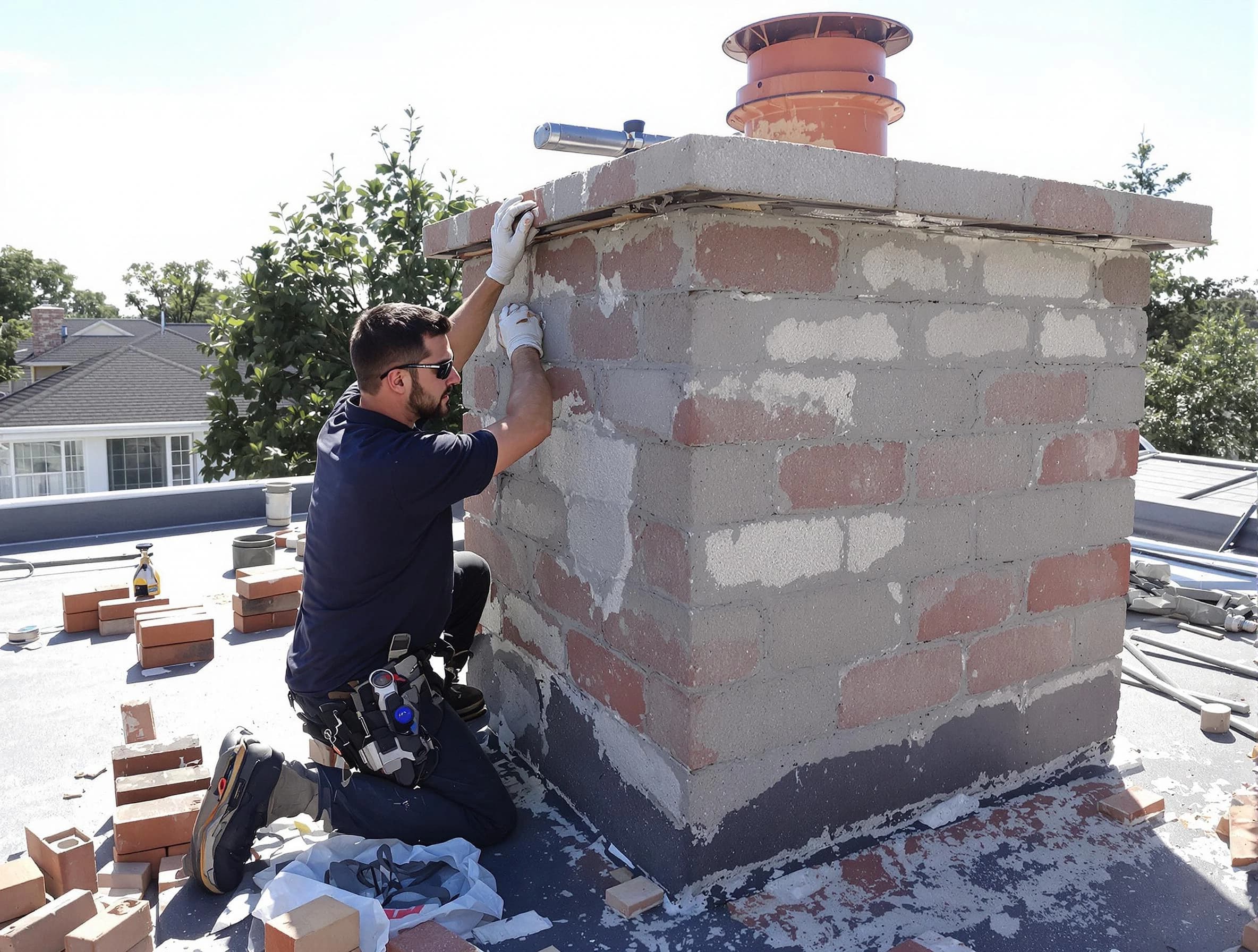 Advanced chimney repair process by Fairburn Chimney Sweep in Fairburn, GA