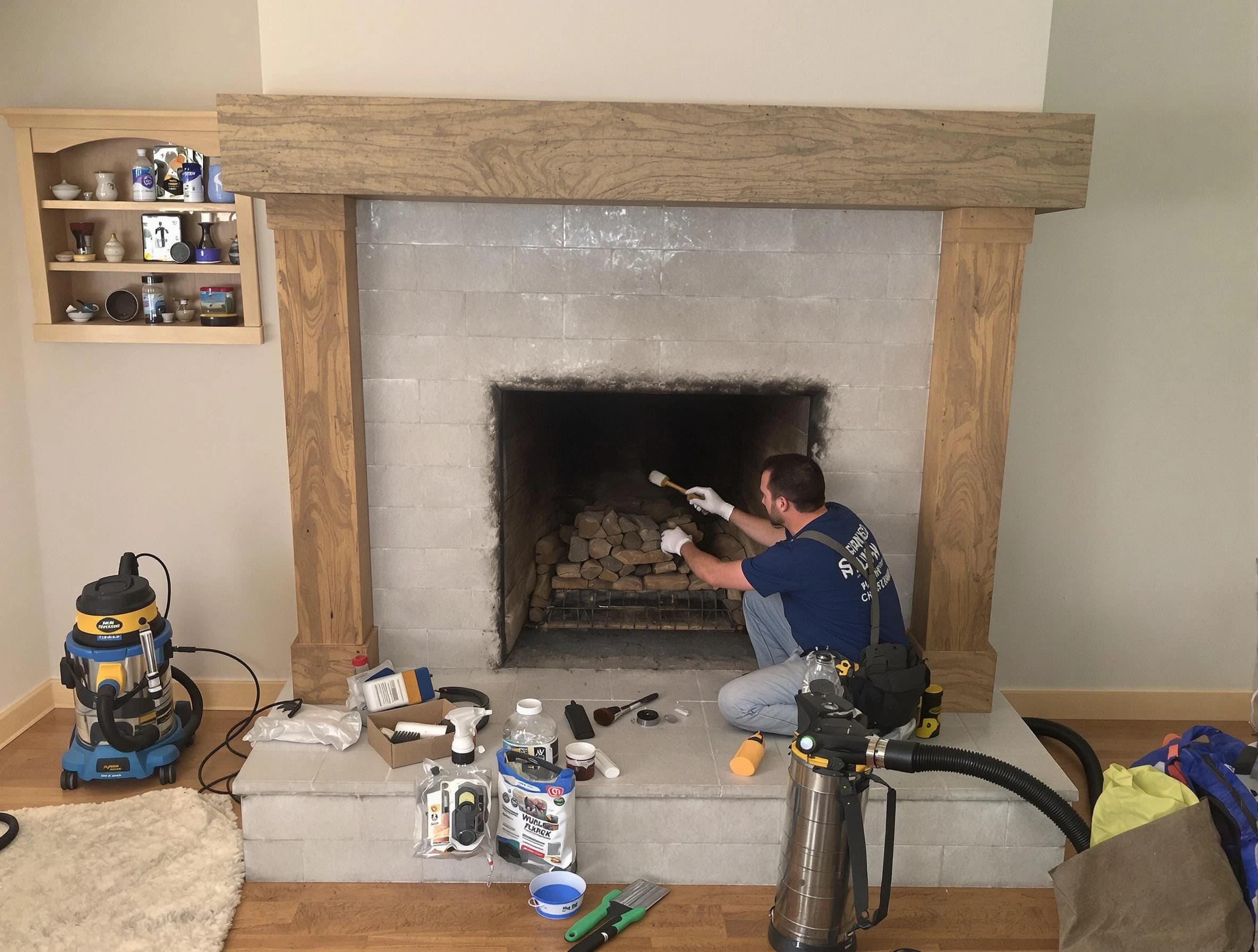 Detailed creosote removal process by Fairburn Chimney Sweep in Fairburn, GA