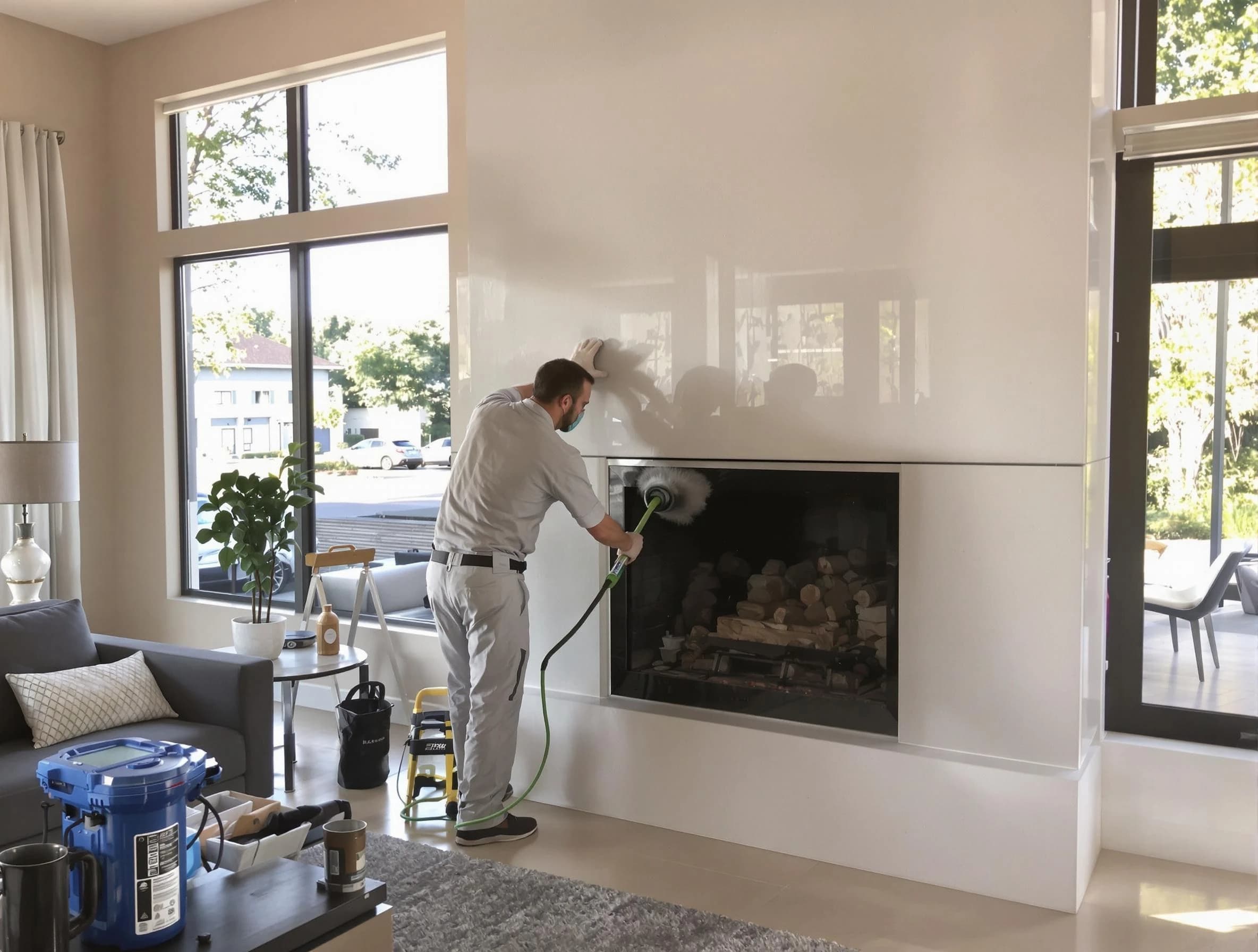 Fairburn Chimney Sweep performing thorough soot removal in Fairburn, GA