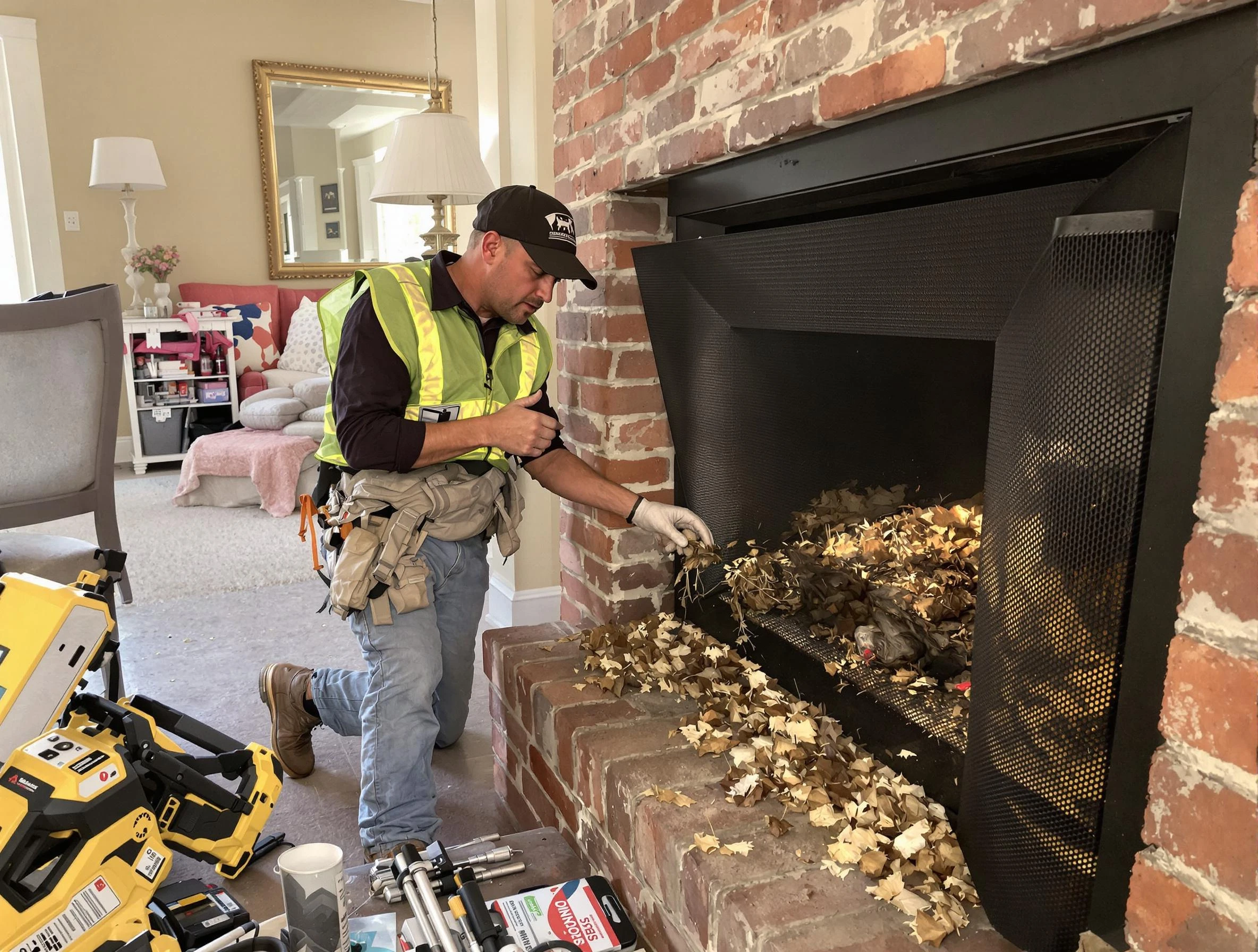 Safe screening installation by Fairburn Chimney Sweep in Fairburn, GA