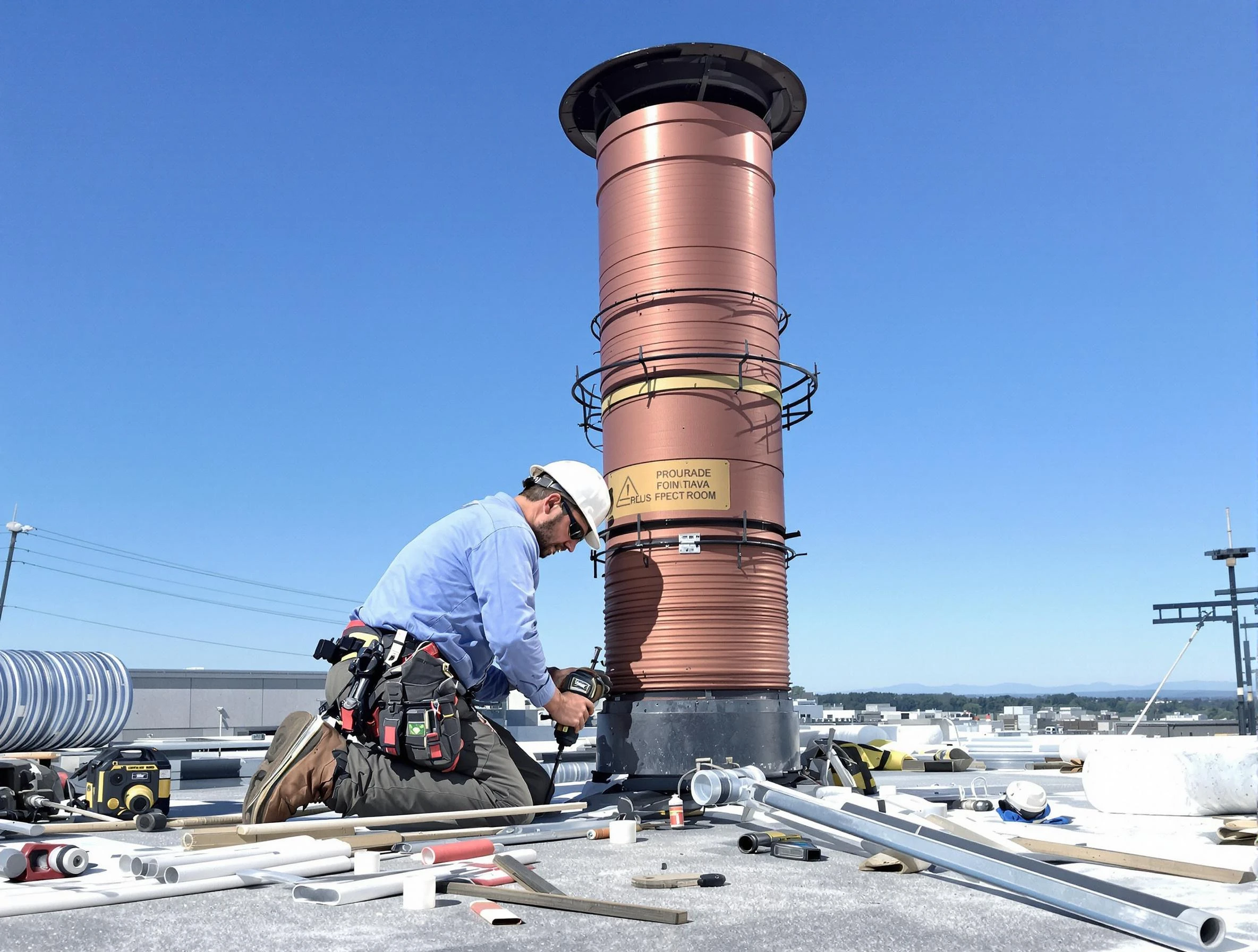 Installed chimney liner by Fairburn Chimney Sweep in Fairburn, GA