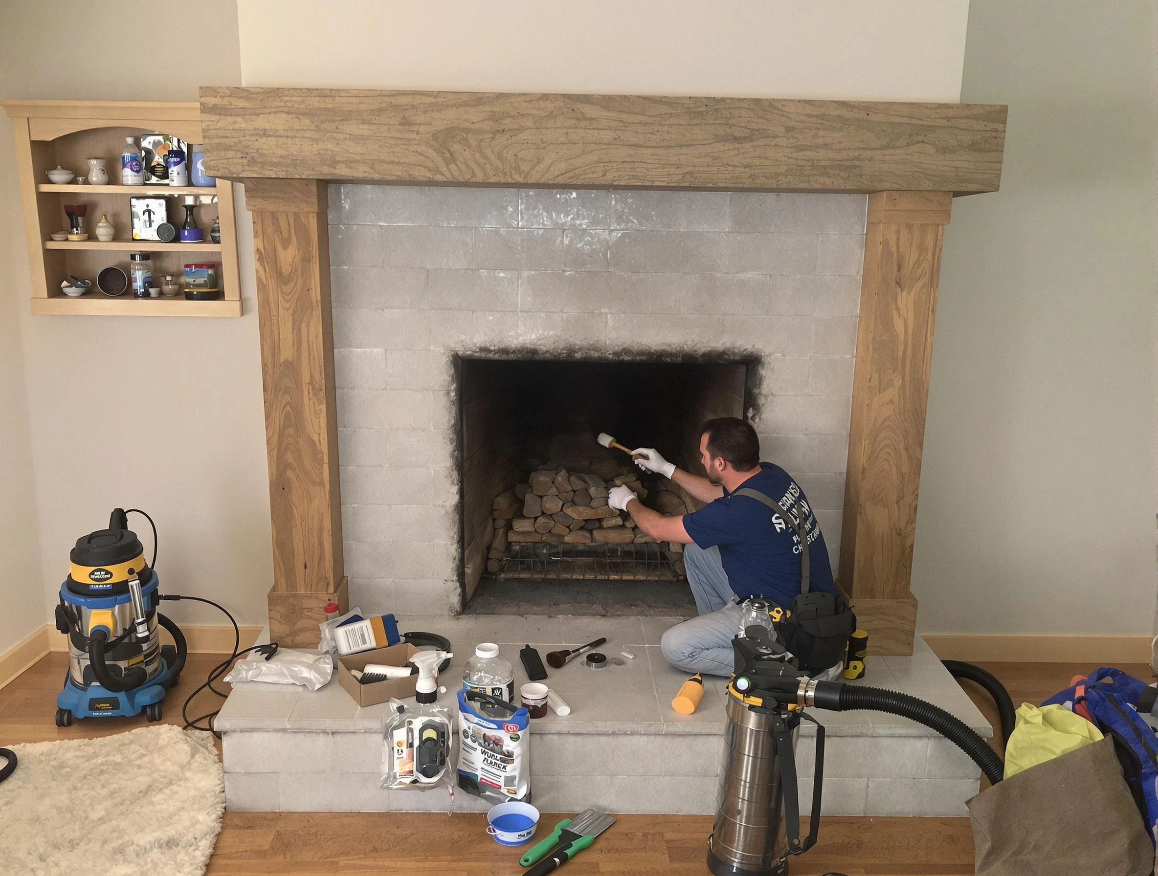 Detailed creosote removal process by Fairburn Chimney Sweep in Fairburn, GA