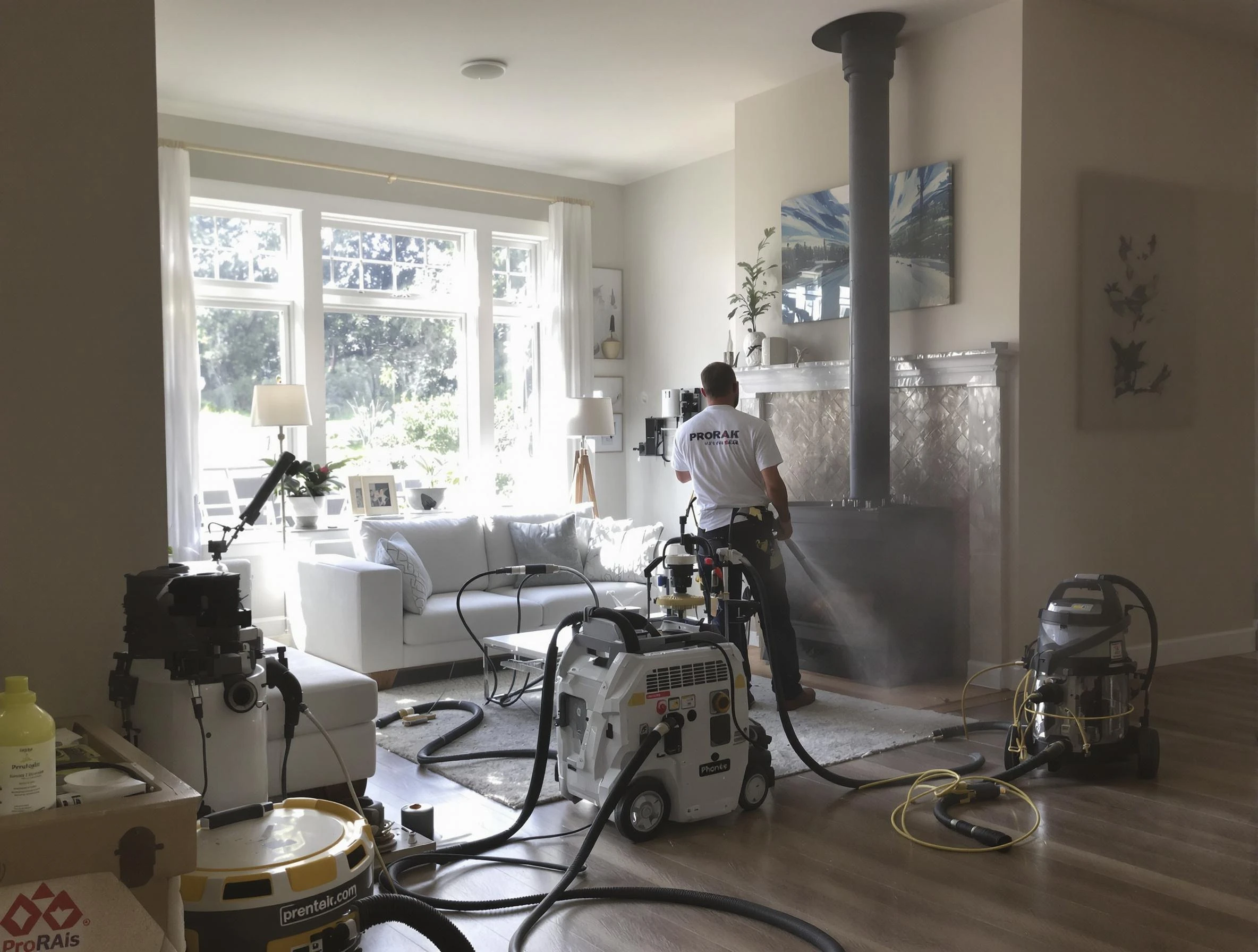 Soot removal service by Fairburn Chimney Sweep for a fireplace in Fairburn, GA
